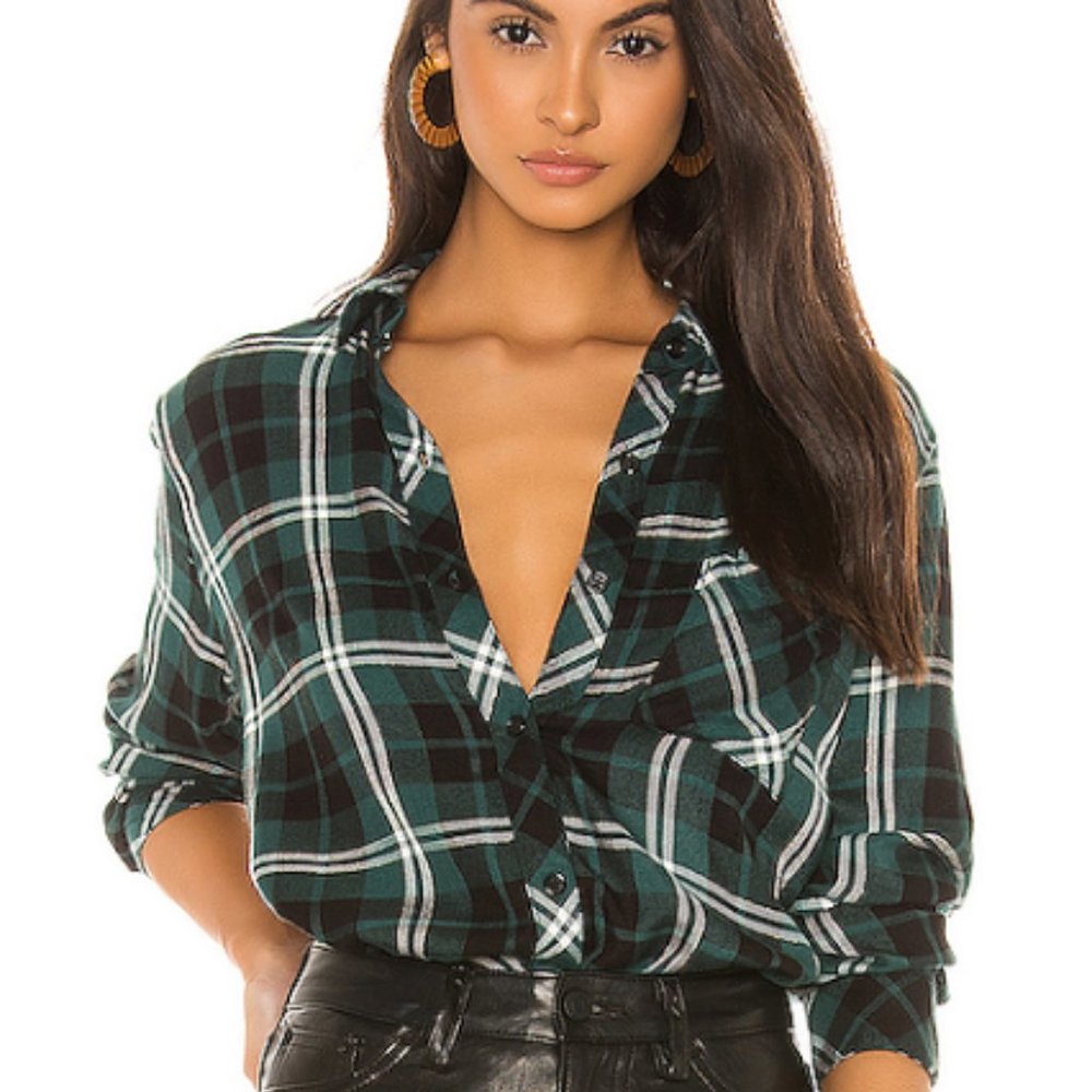 Rails Green Plaid Button Down Shirt